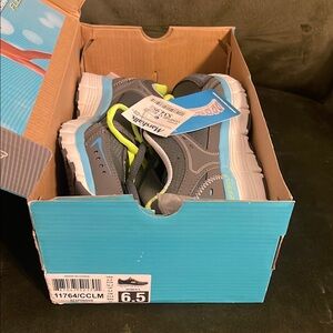 Skechers Gray and Blue Athletic Shoes Comfortable Performance Footwear